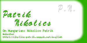 patrik nikolics business card